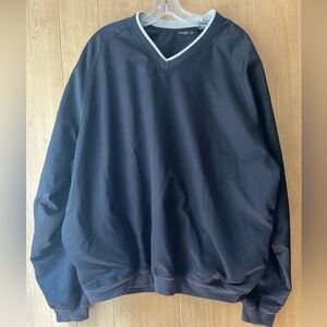 George Golf Sweatshirt Windbreaker Men’s XL Black V-Neck Retro Style Pullover